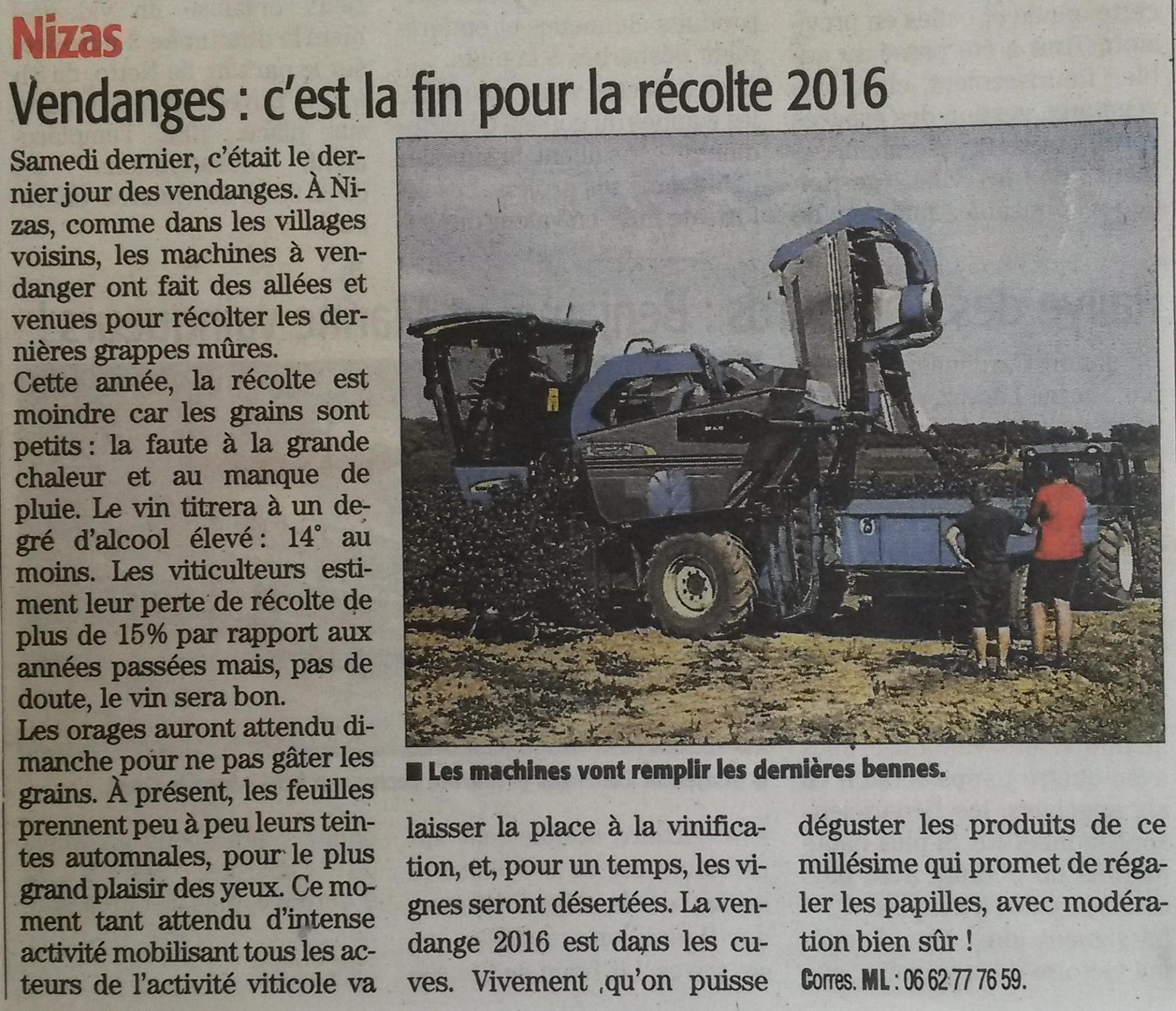 Vendanges 2016