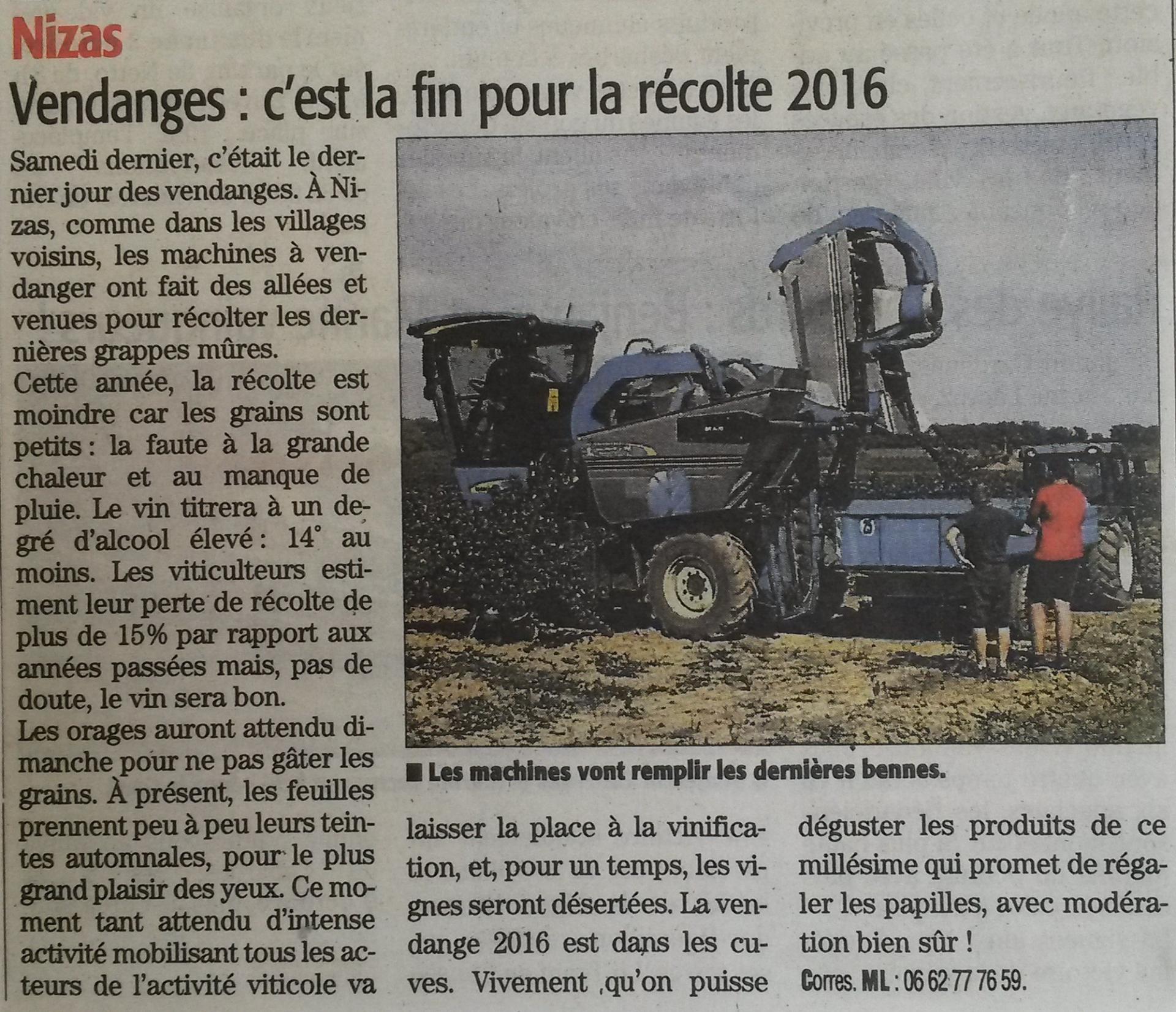 Vendanges 2016